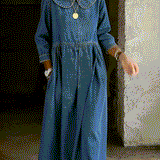 Lucia - Denim Dress with Peter Pan Collar