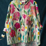 Hertha | Casual Women's Vintage-Style T-Shirt with Floral Pattern