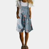 Margherita - Floral Denim Overalls