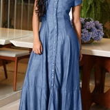 Paola - Long Denim Dress