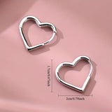 Golden Heart-Shaped Earrings Made of Stainless Steel