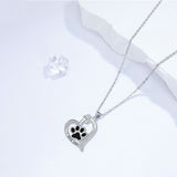 Necklace with Paw Print Pendant