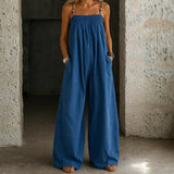 Nicole - Wide Leg Denim Overalls