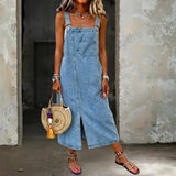 Gabriella - Casual Denim Dress with Straps