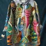 Rebecca | Casual Vintage-Style T-Shirt with Funny Fish Design