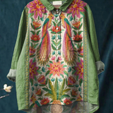 Waltraud | Casual Women's T-Shirt in Vintage Style with Floral Pattern