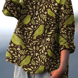 Merle | Casual Vintage-Style T-Shirt with Floral Pattern