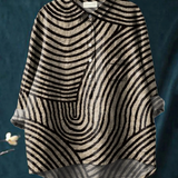 Lore | Casual Blouse with Circular Line Print
