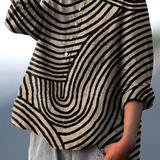 Lore | Casual Blouse with Circular Line Print