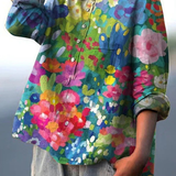 Elisabeth | Casual Women's Blouse in Vintage Style with Floral Pattern