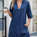Elena - Casual Denim Dress