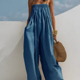 Nicole - Wide Leg Denim Overalls