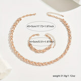 Crystal Herringbone Jewelry Set