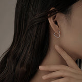 Golden Heart-Shaped Earrings Made of Stainless Steel
