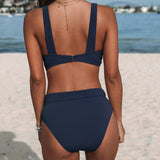 Claire | Solid High-Waisted Swimsuit