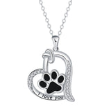 Necklace with Paw Print Pendant
