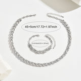 Crystal Herringbone Jewelry Set