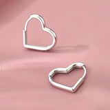 Golden Heart-Shaped Earrings Made of Stainless Steel