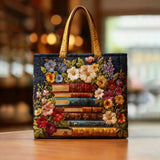 Handmade Bag - Floral Print and Books