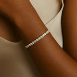 Golden Tennis Bracelet with Moissanite