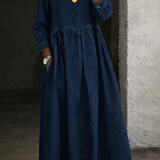 Lucia - Denim Dress with Peter Pan Collar