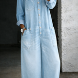 Isabella - Long Sleeve Jumpsuit with Exposed Shoulders