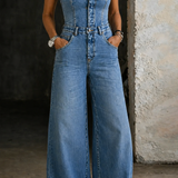 Emma - Denim Overalls Without Straps