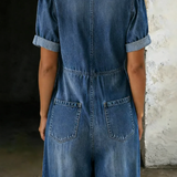 Sofia - Short Sleeve Jumpsuit with V-Neck