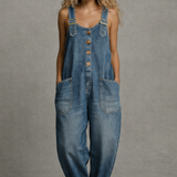 Beatrice - Elegant denim overall with pockets