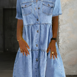 Raffaella - Elegant and Casual Jeans Dress