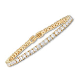Golden Tennis Bracelet with Moissanite
