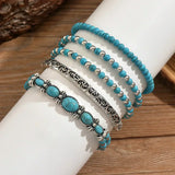 Bracelet set with turquoise beads