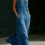 Daniela - Long Denim Dress with Buttons