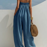 Nicole - Wide Leg Denim Overalls