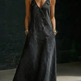 Daniela - Long Denim Dress with Buttons