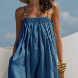Nicole - Wide Leg Denim Overalls