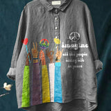 Simone | Women's T-Shirt with Boho Peace Print