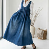 Veronica - Vintage Denim Maxi Dress