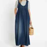 Veronica - Vintage Denim Maxi Dress