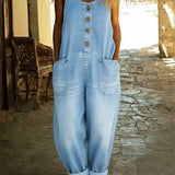 Carlotta - Denim Overalls with Vintage Wash